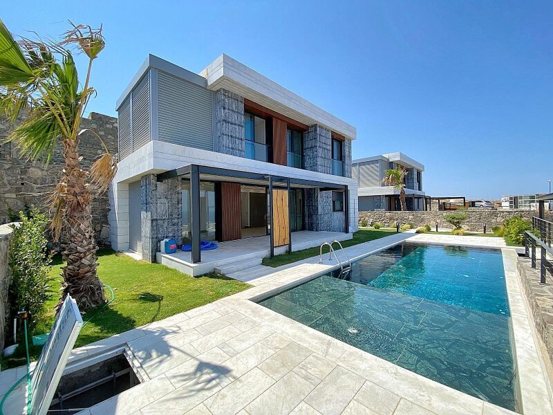 Gündoğan'da Site İçerisinde Enfes Deniz Manzaralı Satılık Taş Villa — Gündoğan fotoğraf 1