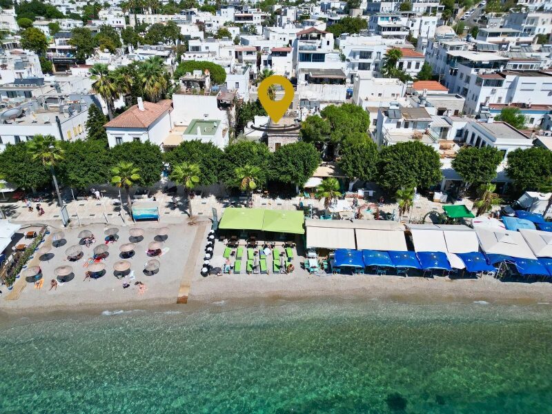 Kumbahçe'de Sahile Sıfır Kale Manzaralı Satılık 2 Katlı Taş Bina — Bodrum Merkez fotoğraf 1