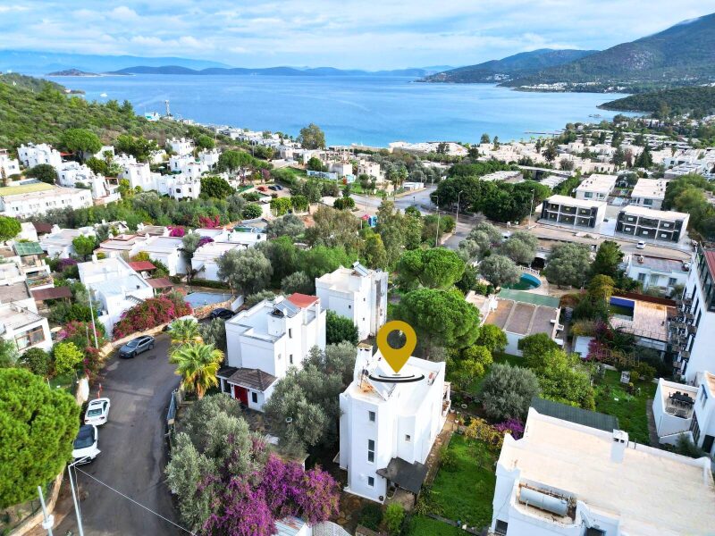 Bodrum Torba'da Deniz Manzaralı, Bahçeli 3+1 Müstakil Dubleks — Torba fotoğraf 1