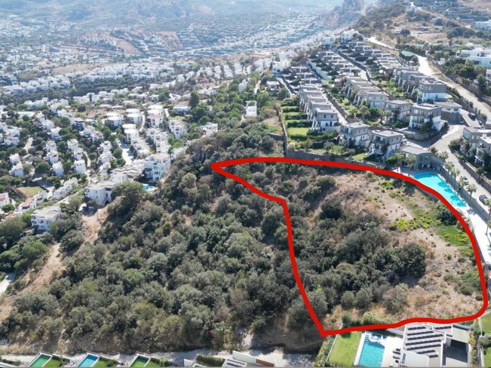 Gündoğan'da Deniz Manzaralı 4.260 m2 Satılık Arsa — Gündoğan fotoğraf 6