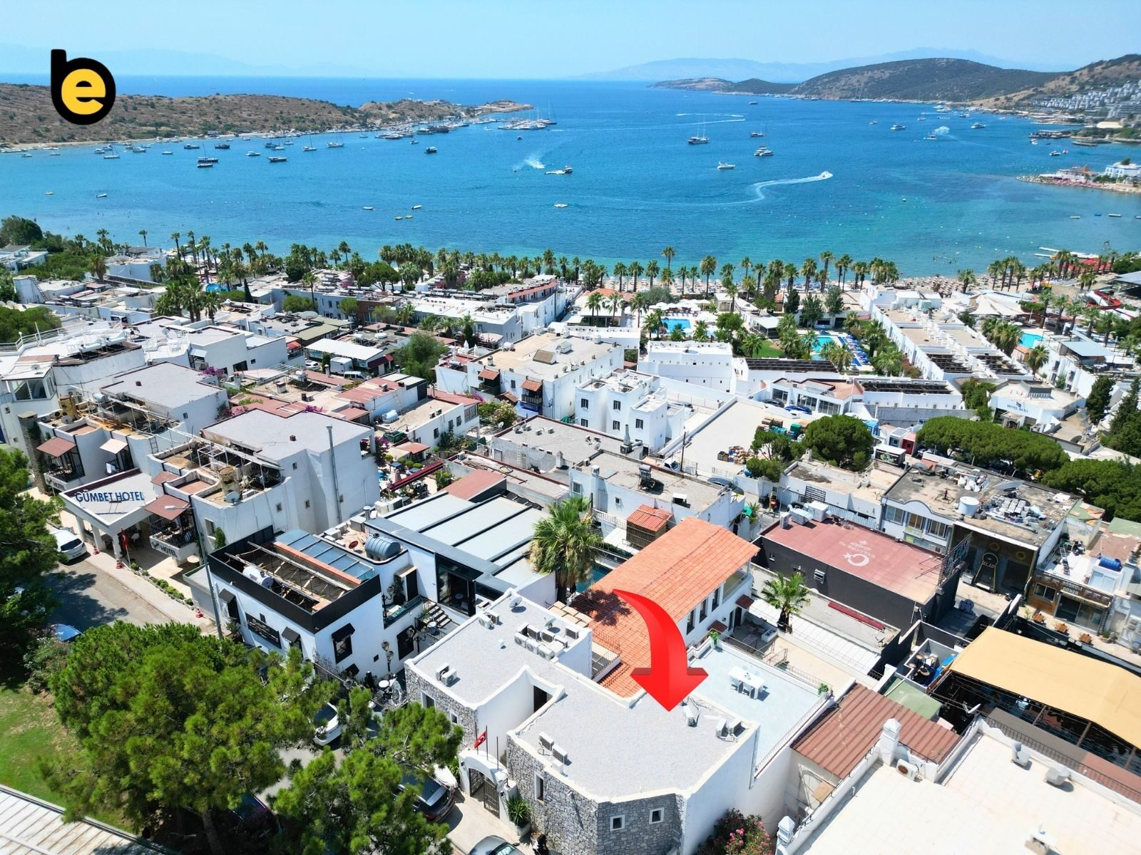 Gümbet'te Geniş Teraslı, Deniz ve Şehir Manzaralı,Ferah 1+1 Daire — Gümbet fotoğraf 2