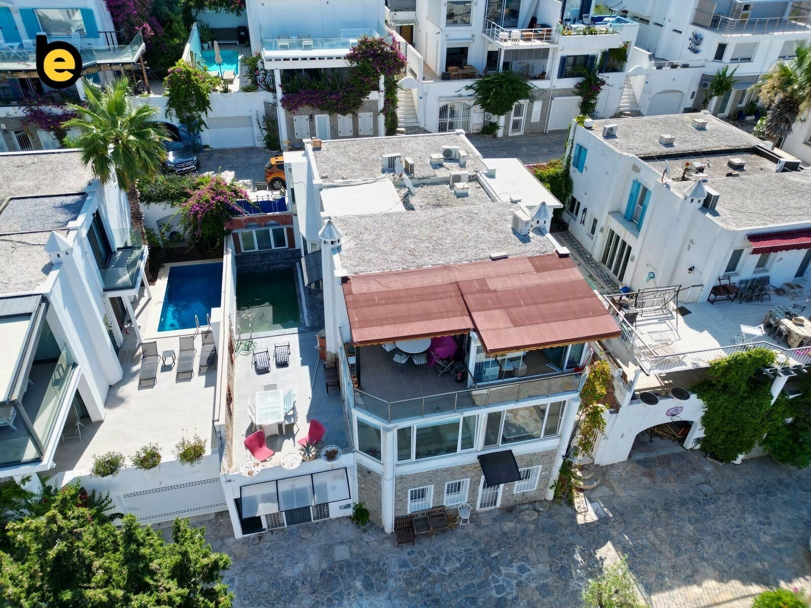 Kumbahçe'de Kos ve Kale Manzaralı 6 Daireye Çevrilmiş Tripleks — Bodrum Merkez fotoğraf 2
