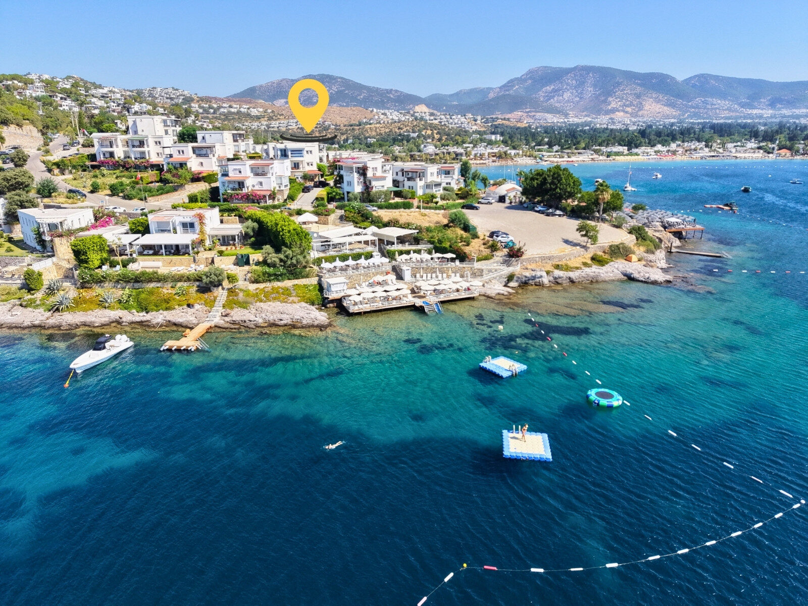 Özel Plajlı Bitez Sarnıç Sitesi’nde Deniz Manzaralı 2+1 Daire — Bitez fotoğraf 2